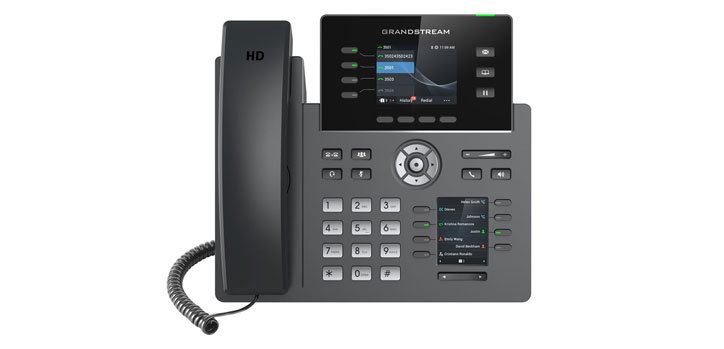 Grandstream Networks GRP2614 - Grandstream GRP2614 4 Lines 4 SIP PoE 2.4inch Colour Screen