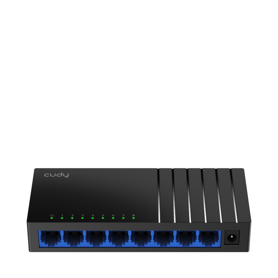 CUDY 8-Port Gigabit Unmanaged Desktop Switch in Plastic Case 5x 10/100/1000M RJ45 Ports