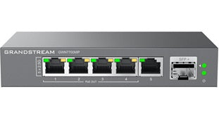 Grandstream Networks GWN7700MP - Grandstream GWN7700MP Unmanaged 2.5 MultiGigabit Switch with 5 x 2.5 GigE (4 x PoE), 1 x SFP+