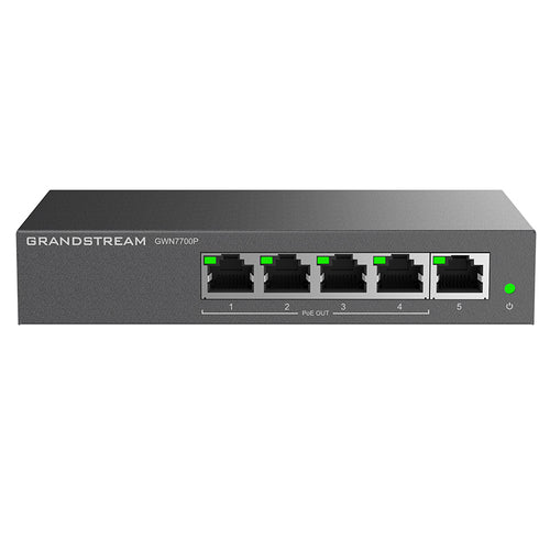 GWN7700P - Grandstream Networks GWN7700P - Grandstream GWN7700P 5 Port Gigabit Unmanaged Ethernet PoE Switch