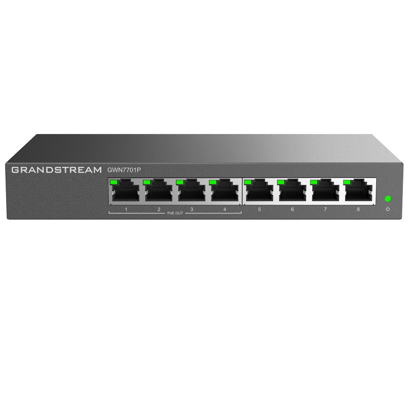 Grandstream Networks GWN7701P - Grandstream GWN7701P 8 Port Gigabit Unmanaged Ethernet Switch with 4 Ports PoE