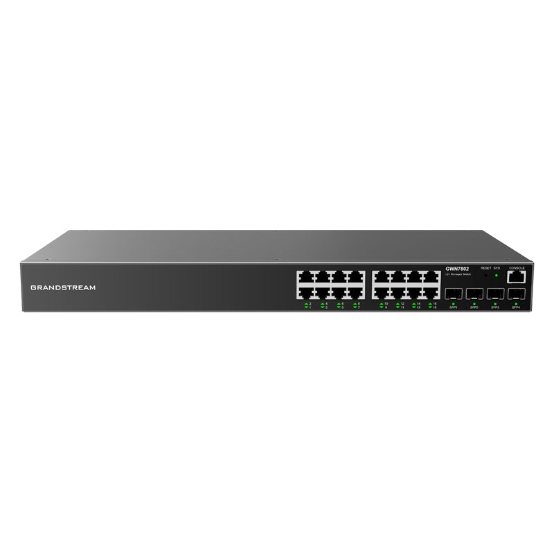 Grandstream Networks GWN7802 - Grandstream GWN7802 16 Port Gigabit Managed Ethernet Switch