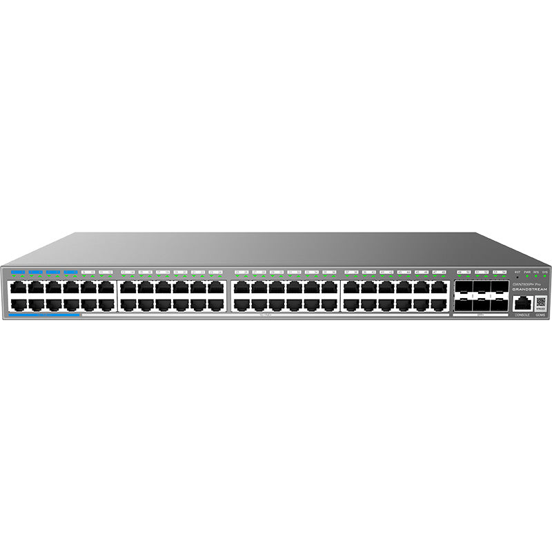 Grandstream Networks GWN7806PH-PRO - Grandstream GWN7806PH Pro Enterprise Layer 2+ Managed PoE Network Switch, 48 x GigE, 6 x SFP+, 800 Watt PoE++