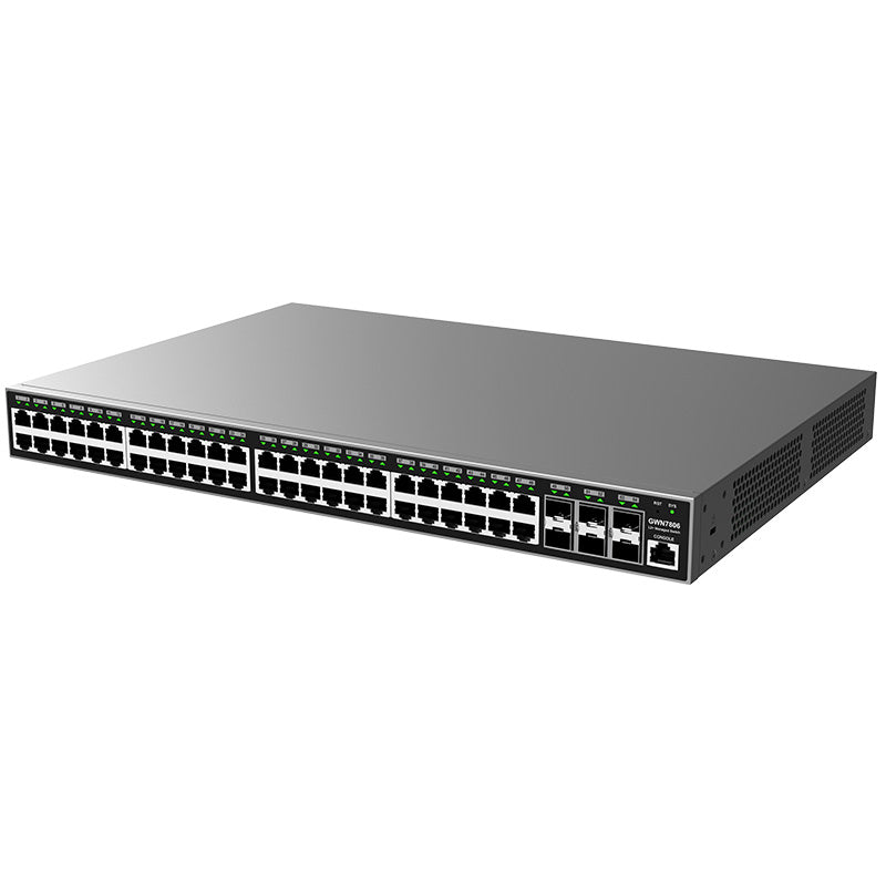 Grandstream Networks GWN7806 - Grandstream GWN7806 Enterprise Layer 2+ Managed Network Switch, 48 x GigE, 6 x SFP+