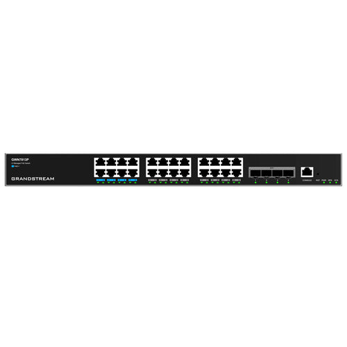 GWN7813P - Grandstream Networks GWN7813P - Grandstream GWN7813P Enterprise Layer 3 Managed PoE++ 802.3bt Network Switch with 24 x GigE and 4 x SFP+