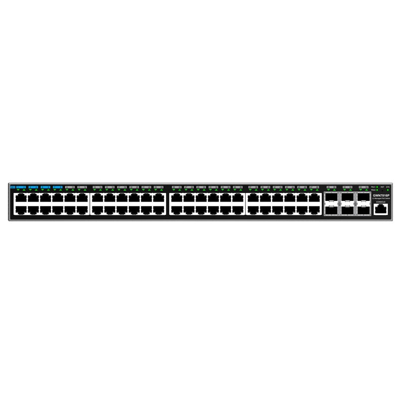 Grandstream Networks GWN7816P - Grandstream GWN7816P Enterprise Layer 3 Managed PoE++ 802.3bt Network Switch with 48 x GigE and 6 x SFP+