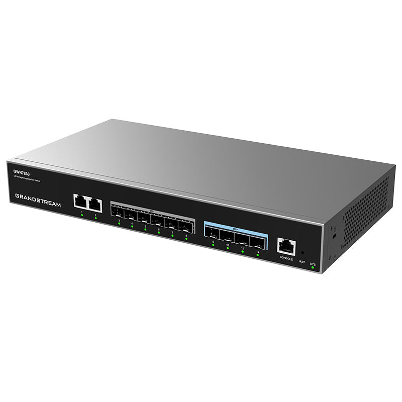 Grandstream Networks GWN7830 - Grandstream GWN7830 Enterprise Layer 3 Managed Aggregation Switch, 6 x SFP, 4 x SFP+, 2 x GigE