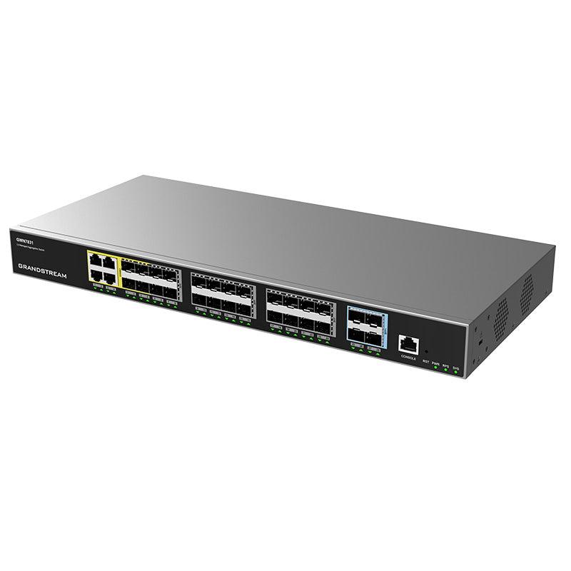 Grandstream Networks GWN7831 - Grandstream GWN7831 Enterprise Layer 3 Managed Aggregation Switch, 20 x SFP, 4 x SFP/GigE Combo, 4 x SFP+, Redundant PSU Support