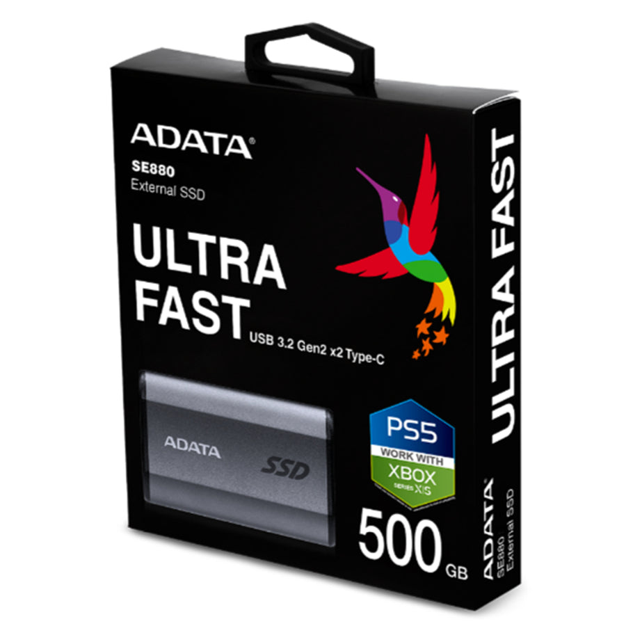 ADATA  SE880 500GB USB-C Rugged Portable SSD