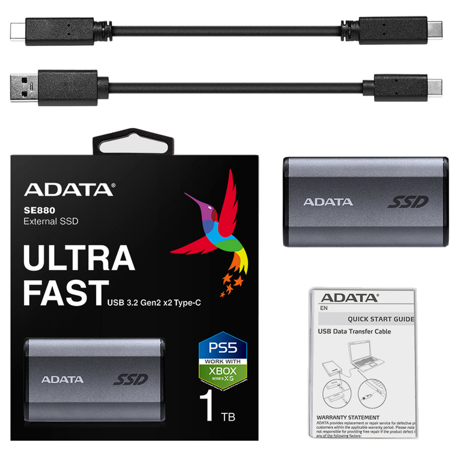 ADATA  SE880 1TB USB-C Rugged Portable SSD
