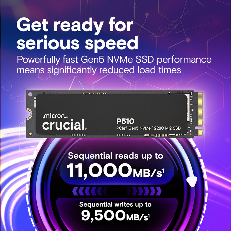 Crucial P510  2TB NVMe M.2 Gen5 Internal 2280 SSD