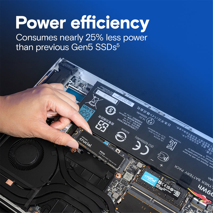 Crucial P510  2TB NVMe M.2 Gen5 Internal 2280 SSD