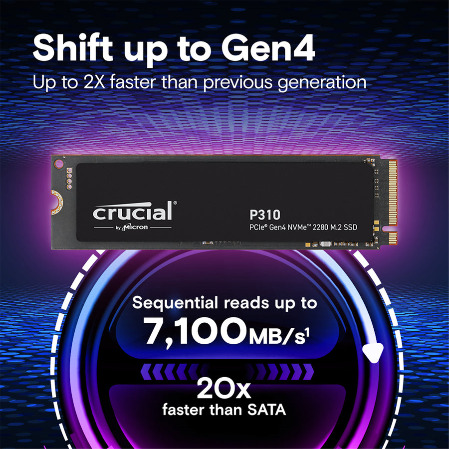 Crucial P310  2TB NVMe M.2 Gen4 Internal 2280 SSD