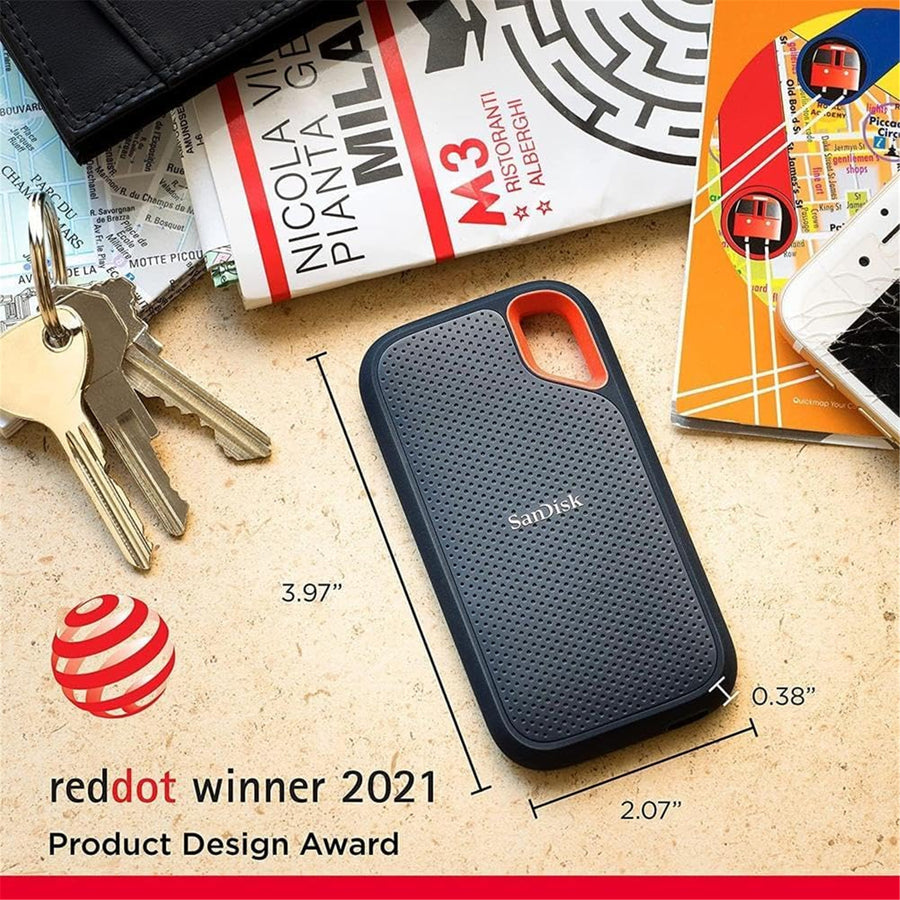 SDSSDE61-4T00-G25 - SANDISK EXTREME PORTABLE SSD SDSSDE61 4TB USB 3.2 GEN 2 1050MB/S R 1000MB/S W IP55 DUS 5Y