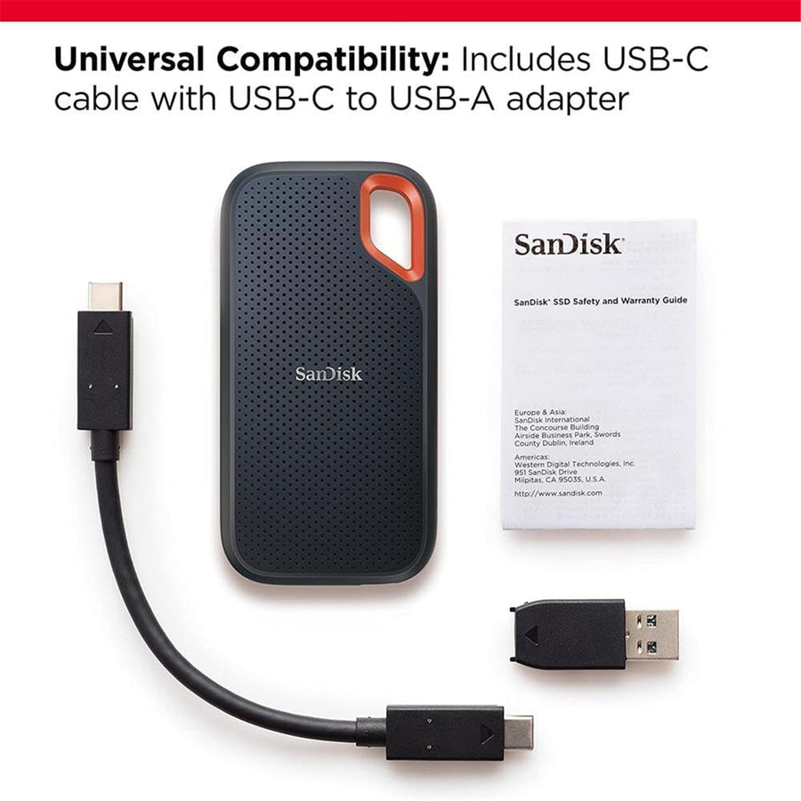 SDSSDE61-4T00-G25 - SANDISK EXTREME PORTABLE SSD SDSSDE61 4TB USB 3.2 GEN 2 1050MB/S R 1000MB/S W IP55 DUS 5Y