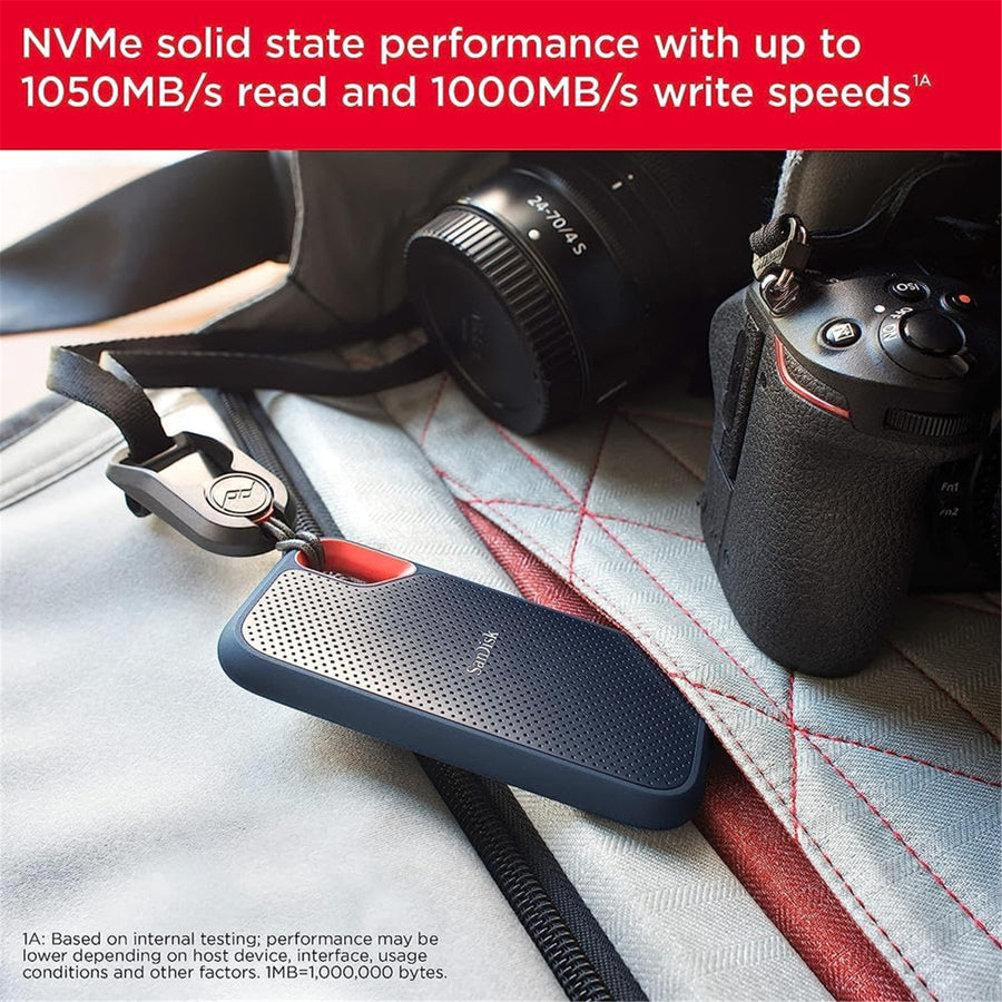 SDSSDE61-4T00-G25 - SANDISK EXTREME PORTABLE SSD SDSSDE61 4TB USB 3.2 GEN 2 1050MB/S R 1000MB/S W IP55 DUS 5Y