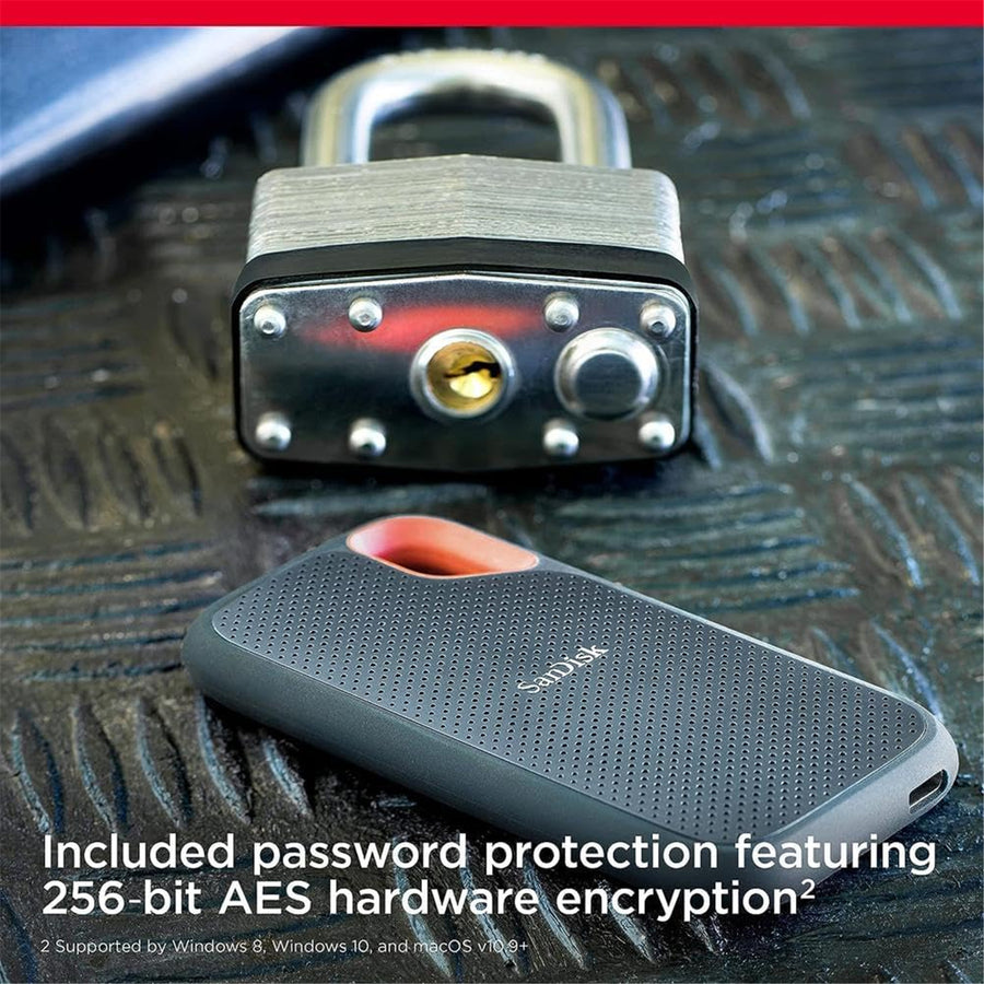 SDSSDE61-4T00-G25 - SANDISK EXTREME PORTABLE SSD SDSSDE61 4TB USB 3.2 GEN 2 1050MB/S R 1000MB/S W IP55 DUS 5Y