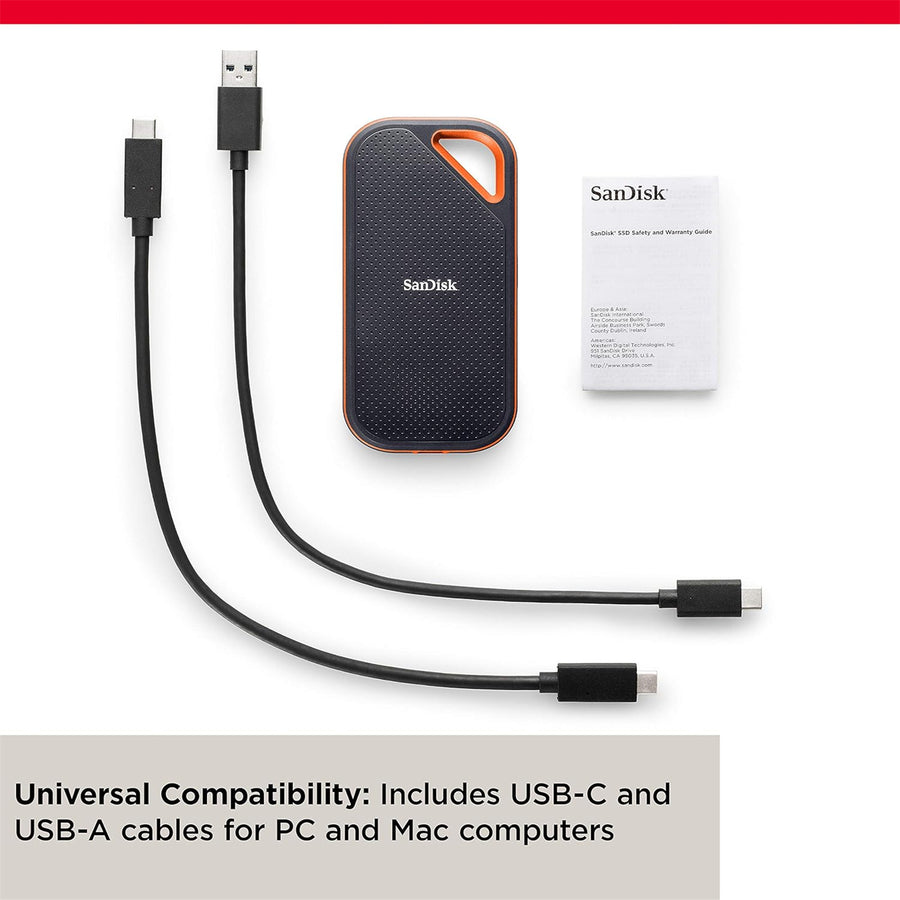 SDSSDE81-4T00-G25 - SANDISK EXTREME PRO PORTABLE SSD SDSSDE81 4TB 2000MB/S R 1900MB/S W IP55 5Y