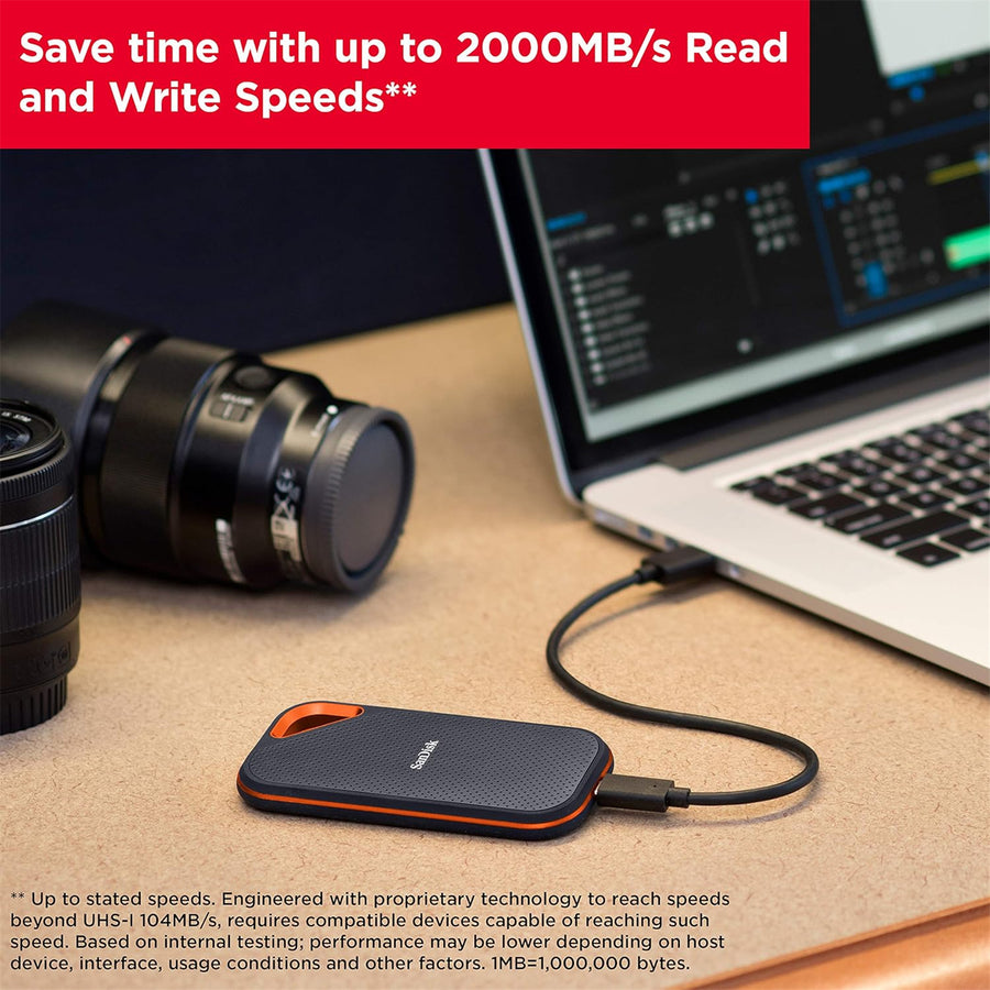 SDSSDE81-4T00-G25 - SANDISK EXTREME PRO PORTABLE SSD SDSSDE81 4TB 2000MB/S R 1900MB/S W IP55 5Y
