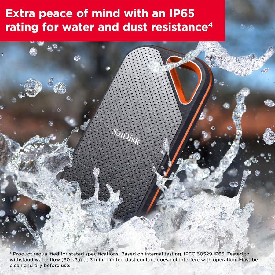 SDSSDE81-4T00-G25 - SANDISK EXTREME PRO PORTABLE SSD SDSSDE81 4TB 2000MB/S R 1900MB/S W IP55 5Y