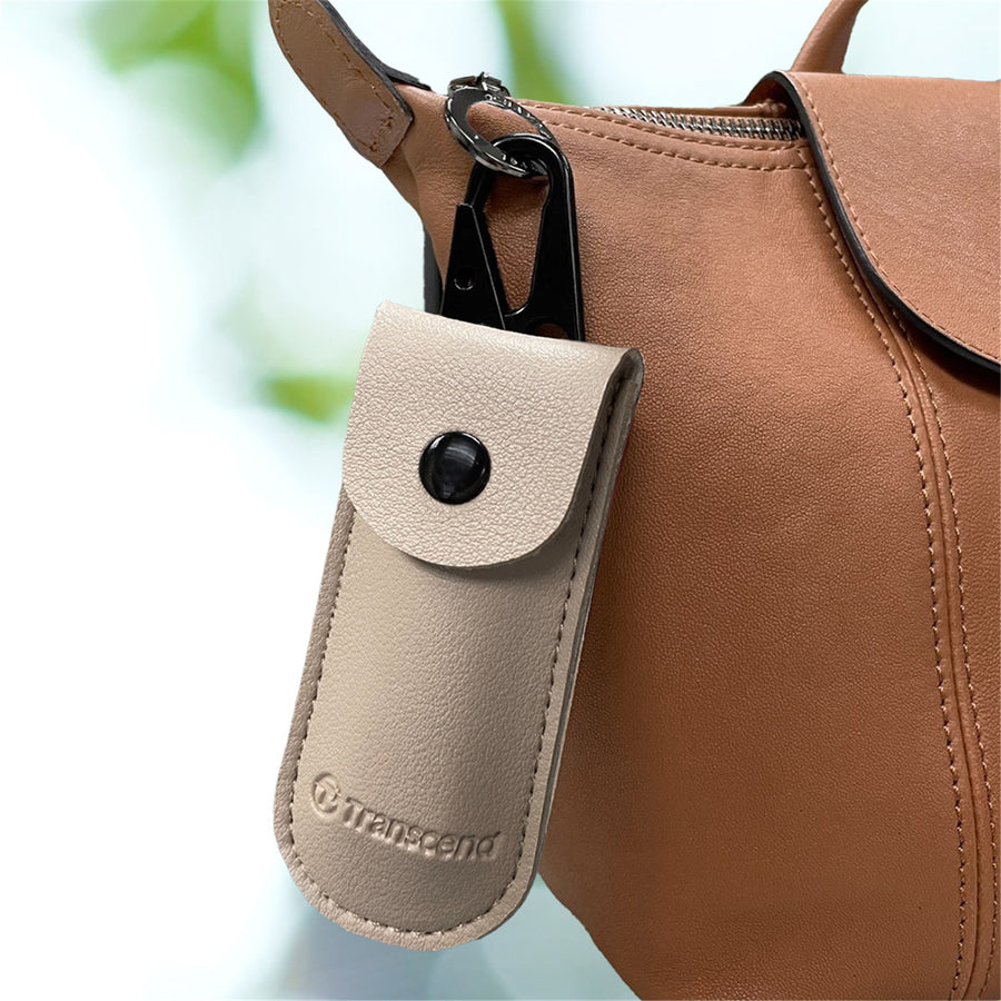 Transcend Leather Pouch for ESD310 Portable SSD Range - Light Khaki