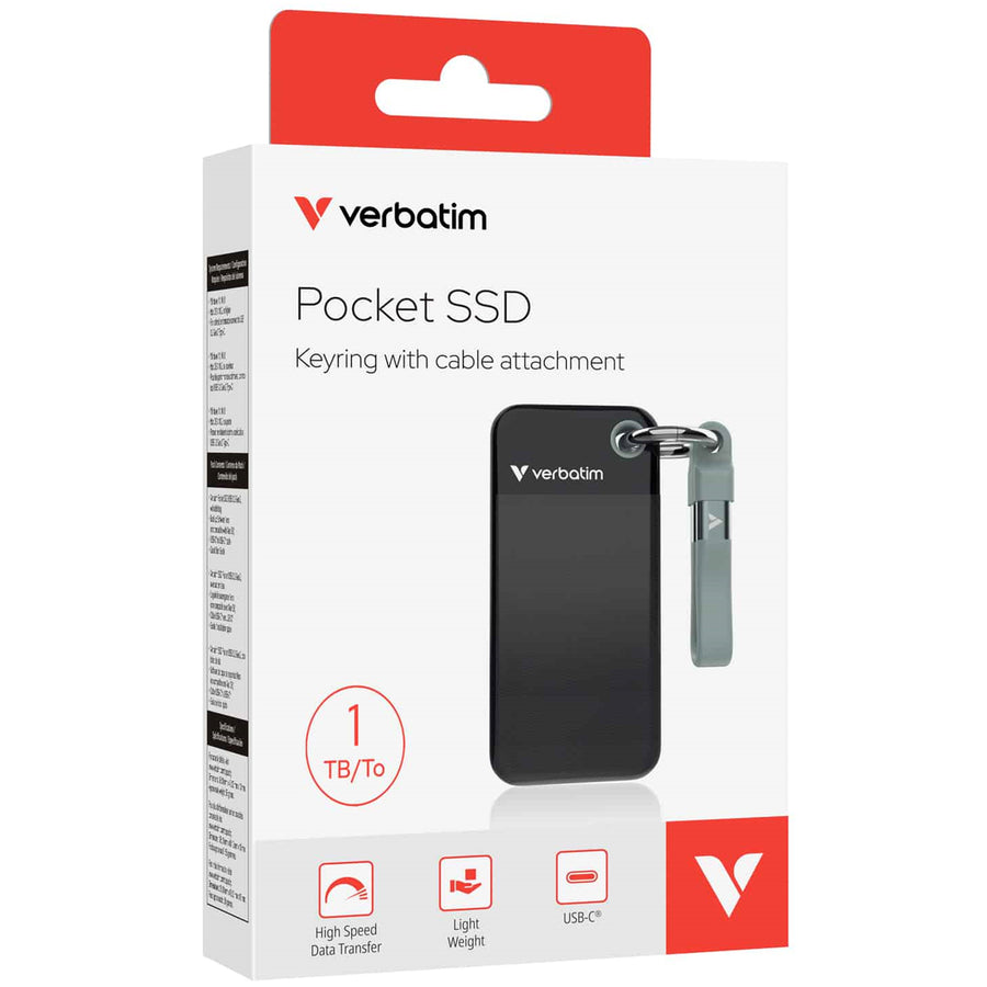 Verbatim  32190 1TB Pocket SSD - Black / Grey