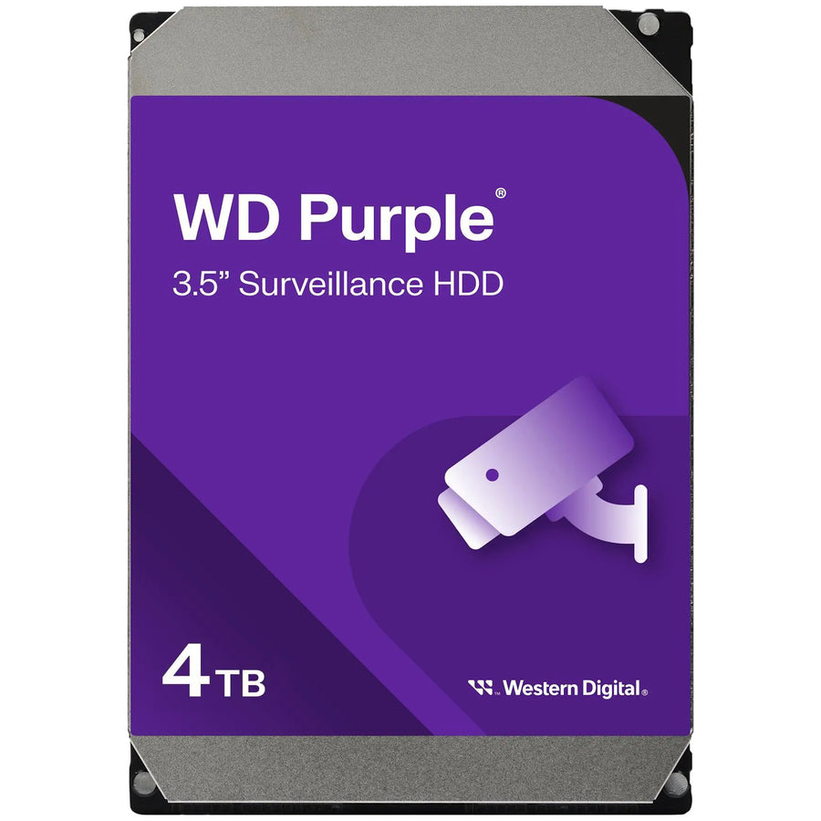 Western Digital WD Purple 4TB SATA 3.5" Intellipower 64MB Surveillance HDD 3Yr Wty