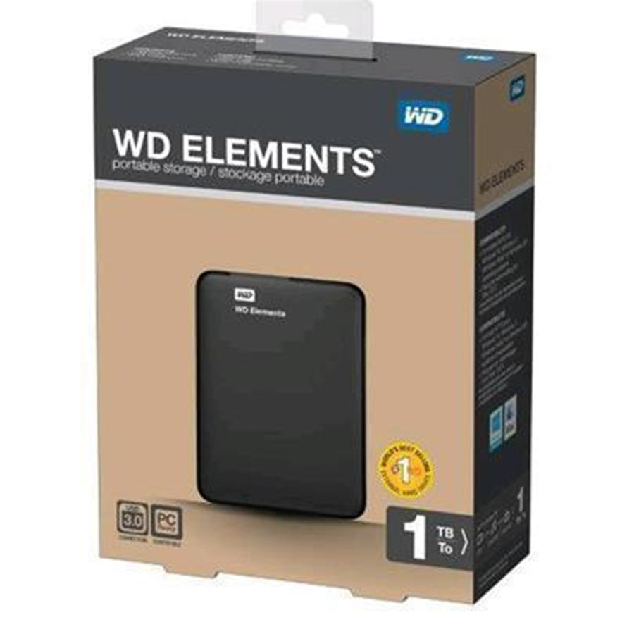 WD Elements SE 1TB Portable External HDD - Black