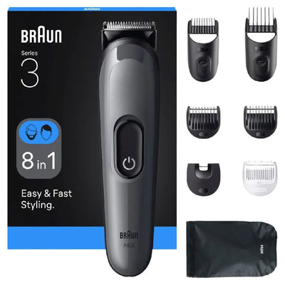 Braun Trimmer 3 8-in-1 Beard & Hair Trimmer with 80min Runtime