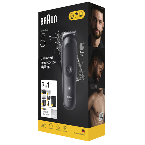 Braun Series 5 AIO5540 9 in1 Grooming Kit 120-min cordless runtime