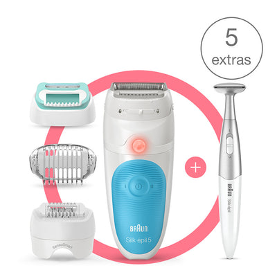 Braun Silk-Epil 5 SES5810 with 5 extras incl. bikini styler Wet & Dry epilator