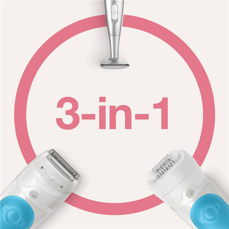 Braun Silk-Epil 5 SES5810 with 5 extras incl. bikini styler Wet & Dry epilator
