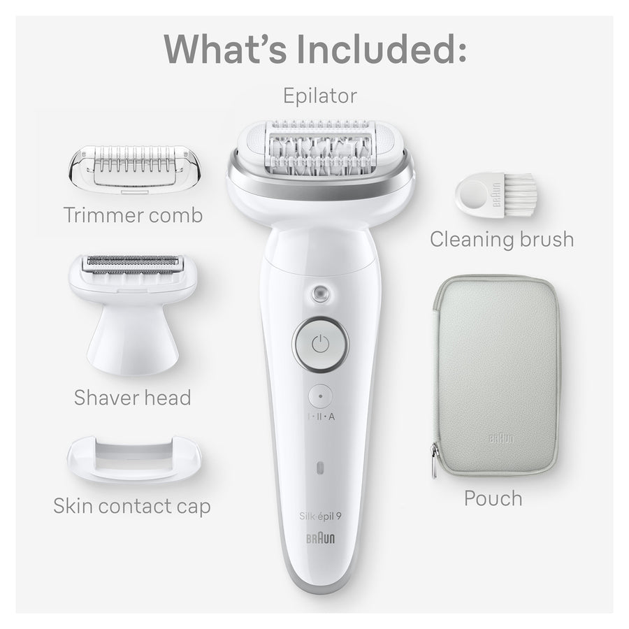 Braun Silk-Epil 9 SE9041 Wet & Dry Epilator with Bikini Trimmer