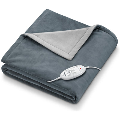Beurer  HD75DG  Cosy Heated Overblanket with fleece Fibre Surface - Dark Grey