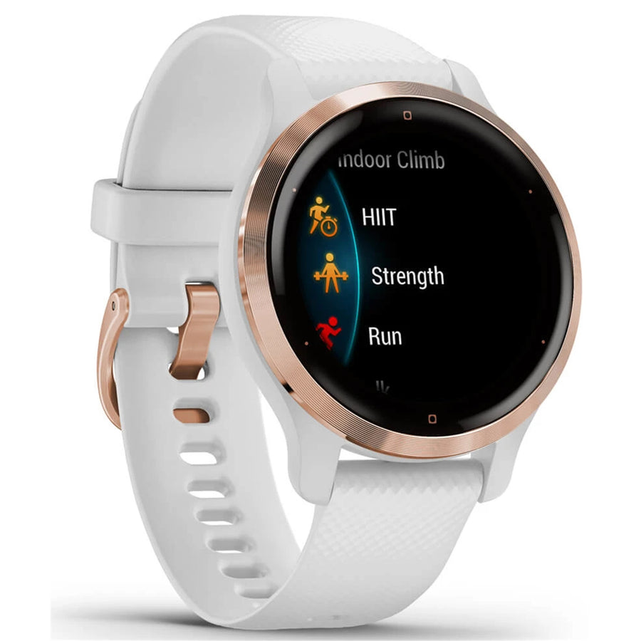 Garmin  Venu 2S Rose Gold Bezel with White Case and Silicone Band