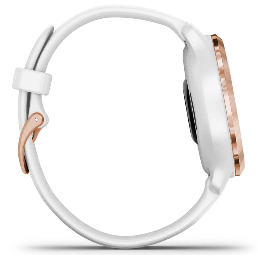 Garmin  Venu 2S Rose Gold Bezel with White Case and Silicone Band