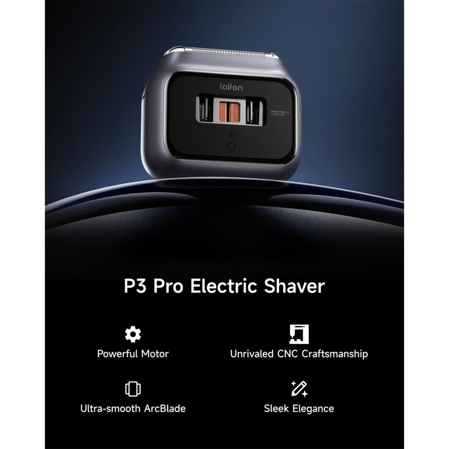 1ER91-A-XX-DG-001 - Laifen P3 Pro 3-Blade Electric Shaver Grey
