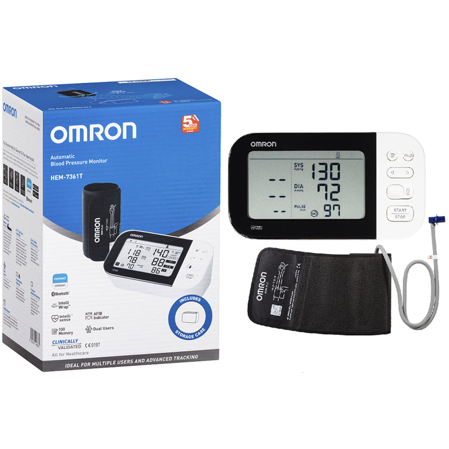 Omron  HEM7361T Bluetooth Upper Arm Blood Pressure Monitor with AFIB Indicator