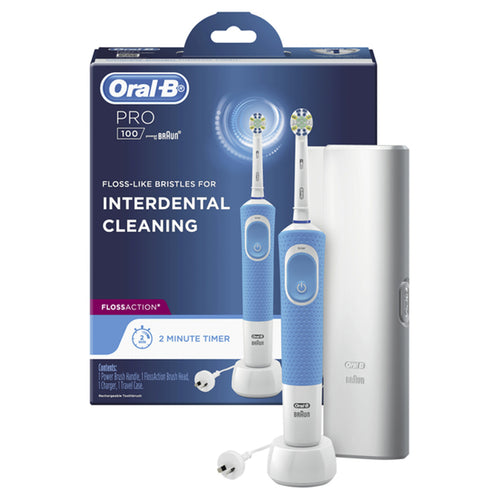 Oral-B  Pro 100 Electric Toothbrush with Travel Case Floss Action