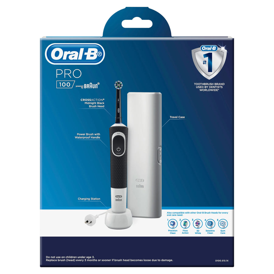 Oral-B  Pro 100 Electric Toothbrush with Travel Case CrossAction