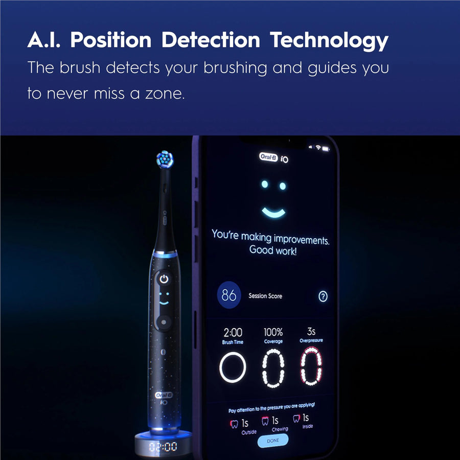 Oral-B iO Series 10  Electric Toothbrush with 2 Brush Heads - Cosmic Black