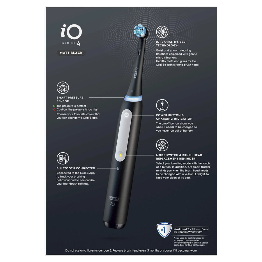Oral-B iO Series 4 (Black Onyx) with charging stand Electric Toothbrush