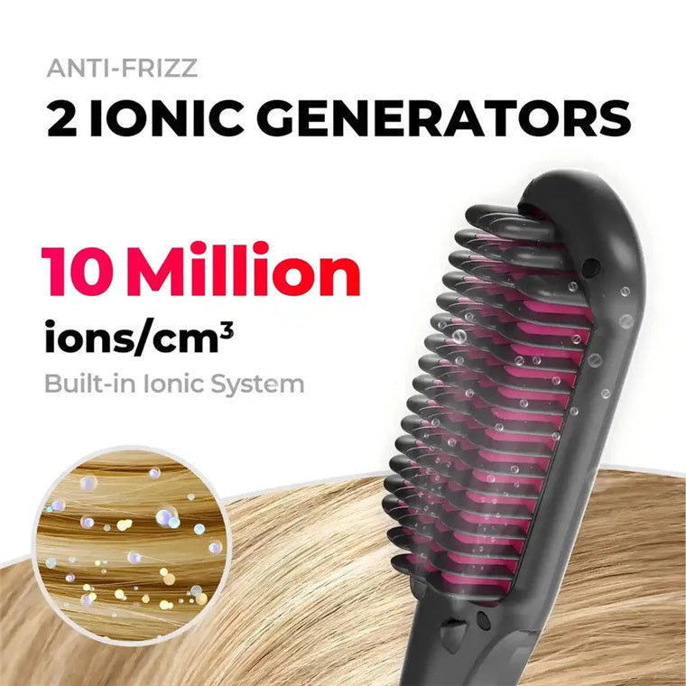TYMO HC101 Ionic Hair Straightening Brush - Black