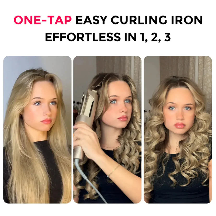 TYMO HC503P CurlPro Automatic Curling Iron - Rose Gold Pink