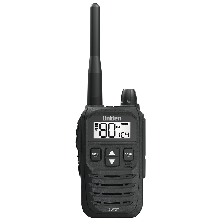 Uniden UH825-2TP 80 Channel 2 Watt handheld radio (Twin Pack) - Range: up to 13km#