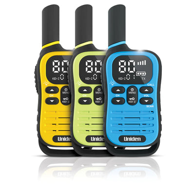 Uniden UH45-3 MAX TRIPLE PACK 500mW UHF-CB Handhelds - Coloured Face Plates