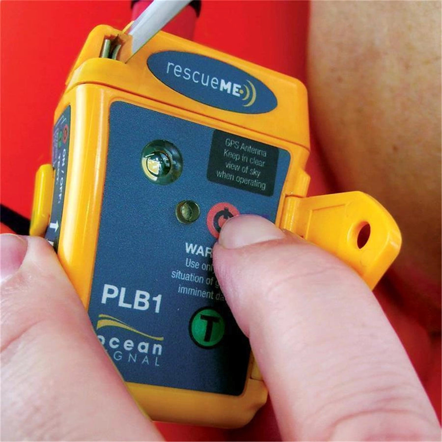 Ocean Signal 730S-04077 RescueMe PLB1 (Personal Locator Beacon) w/a floatation pouch & 66 channel GPS receiver & 7 Year Battery Life New Zealand and Pacific Island coded