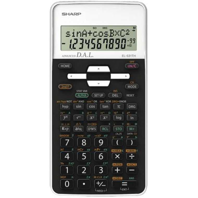 Sharp EL-531THBWH Scientific Calculator with Cover