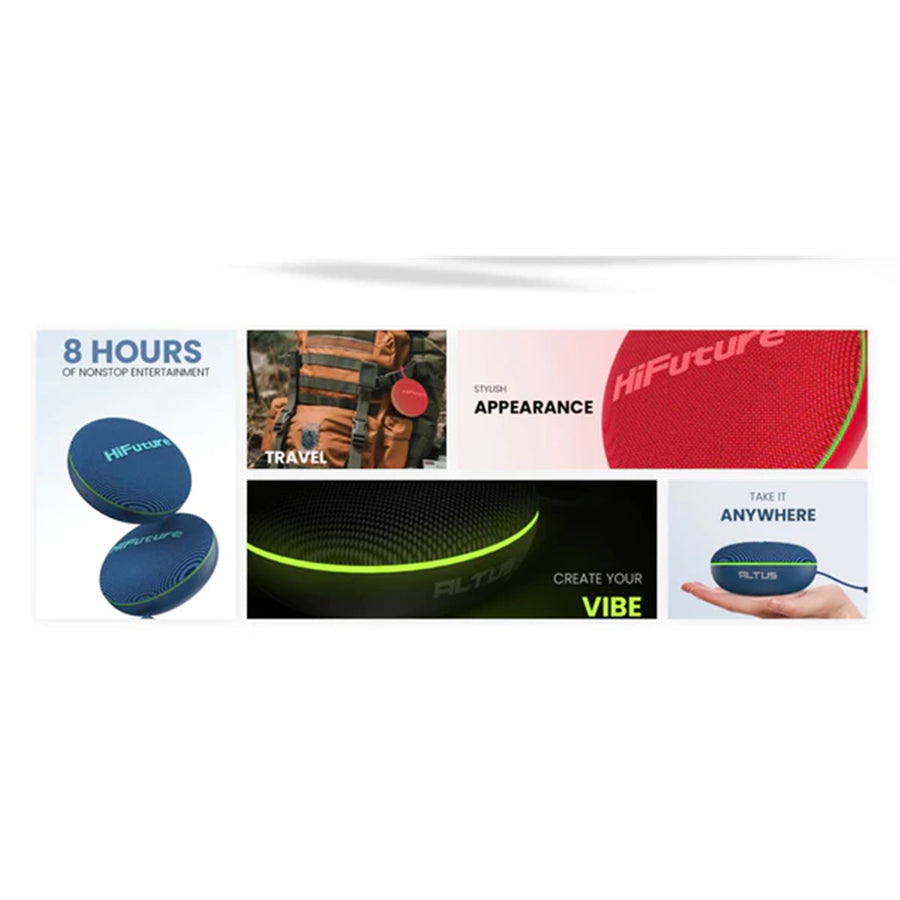 ALTUS-BL - HiFuture Altus Outdoor Bluetooth-Lautsprecher Blau