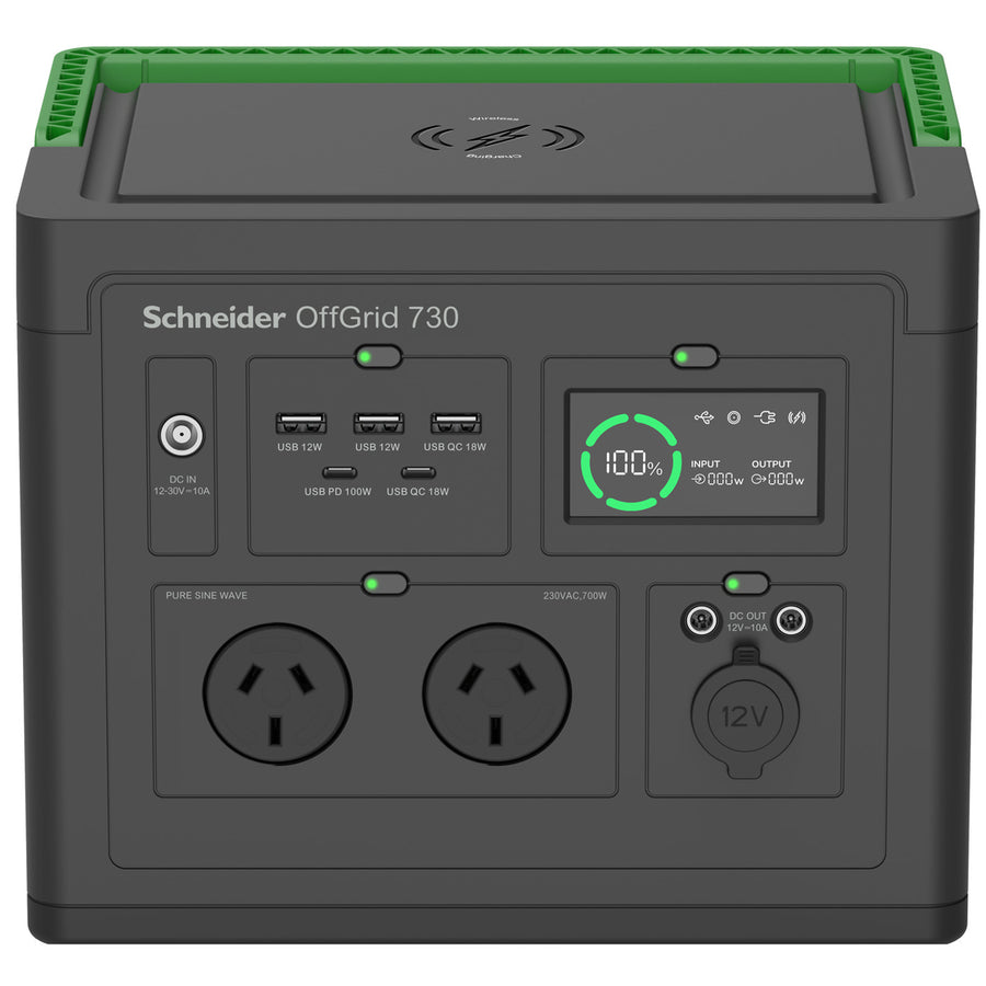APC PPS730-AZ - Schneider OffGrid Portable Power Station 730, 738Wh Lithium-ion, 2 Australian, Sinewave